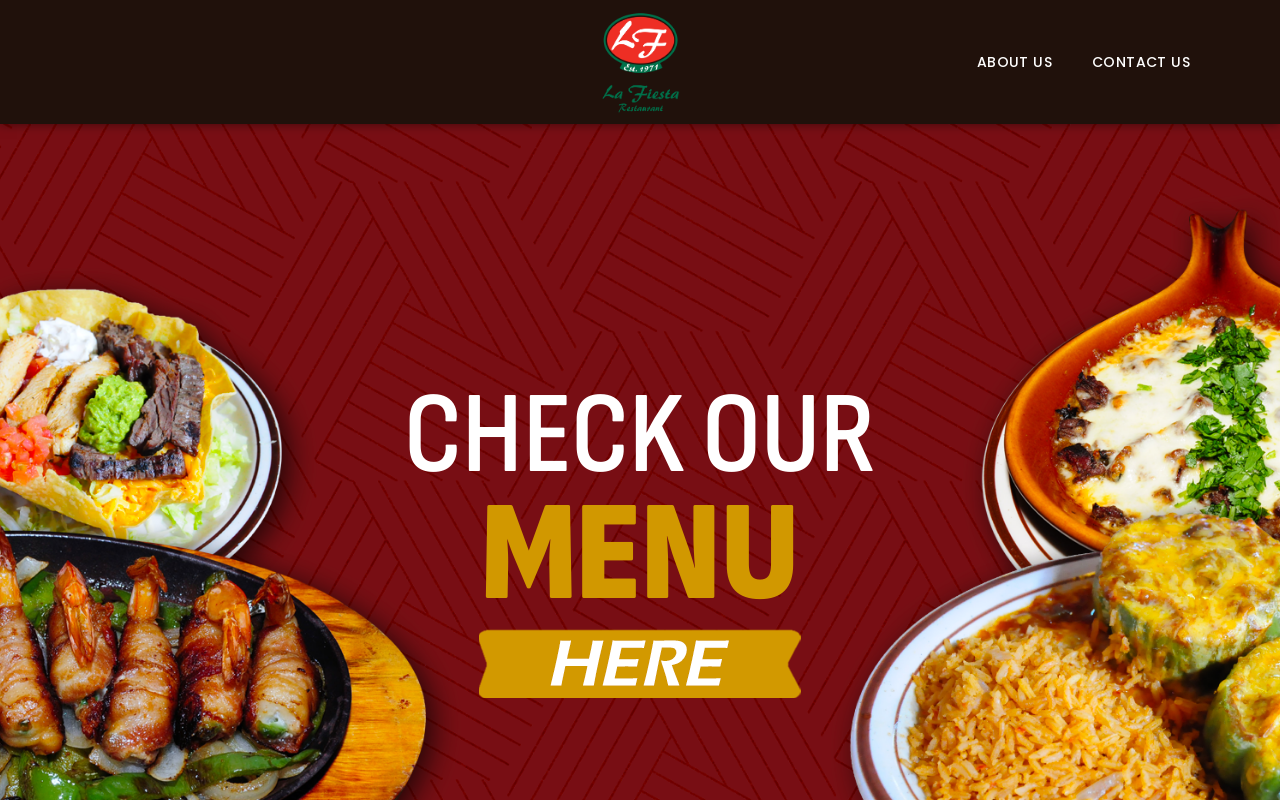 La Fiesta Restaurant & Cantina — screenshot of their official website