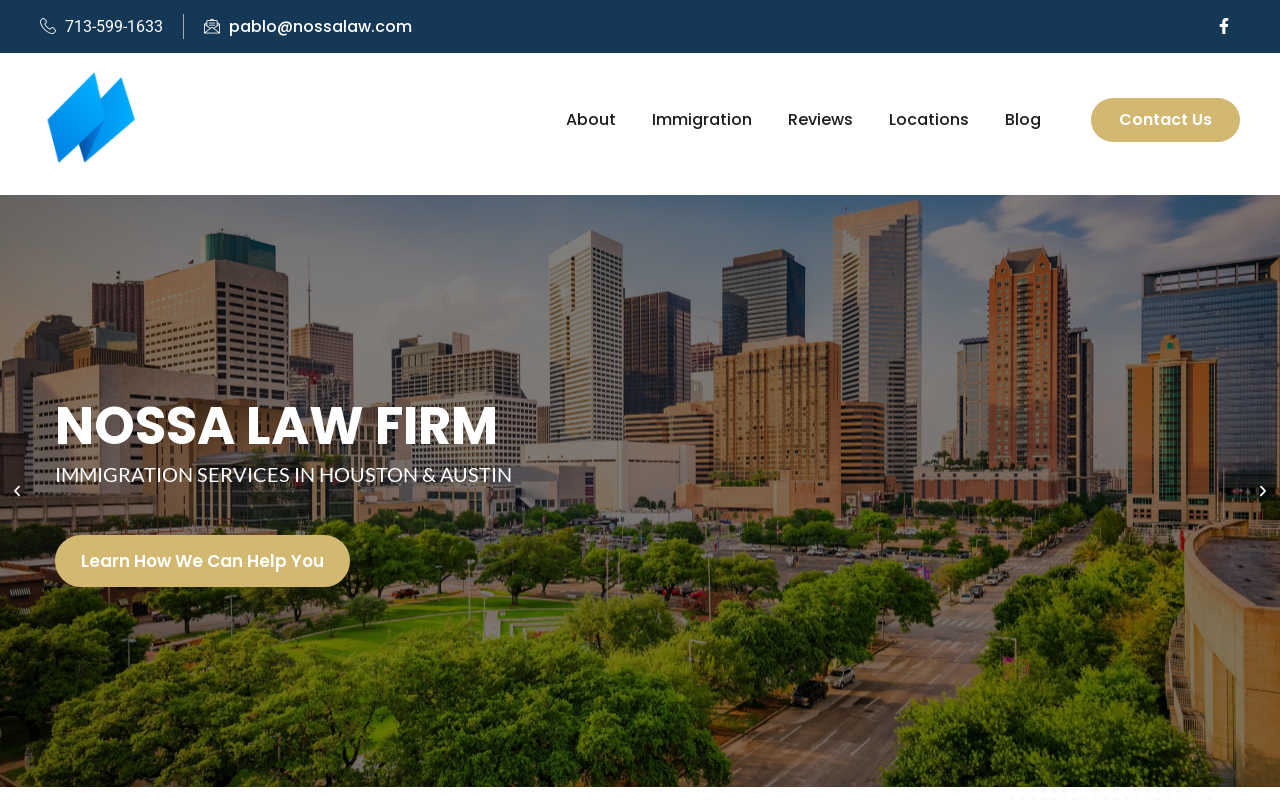 Nossa Law Office P.C. — screenshot of their official website