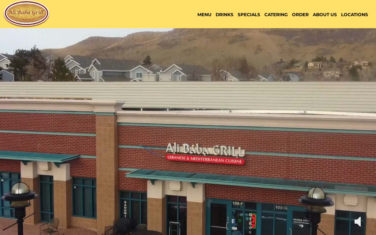 Ali Baba Grill — screenshot of their official website
