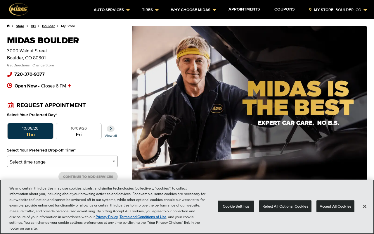 Midas — screenshot of their official website
