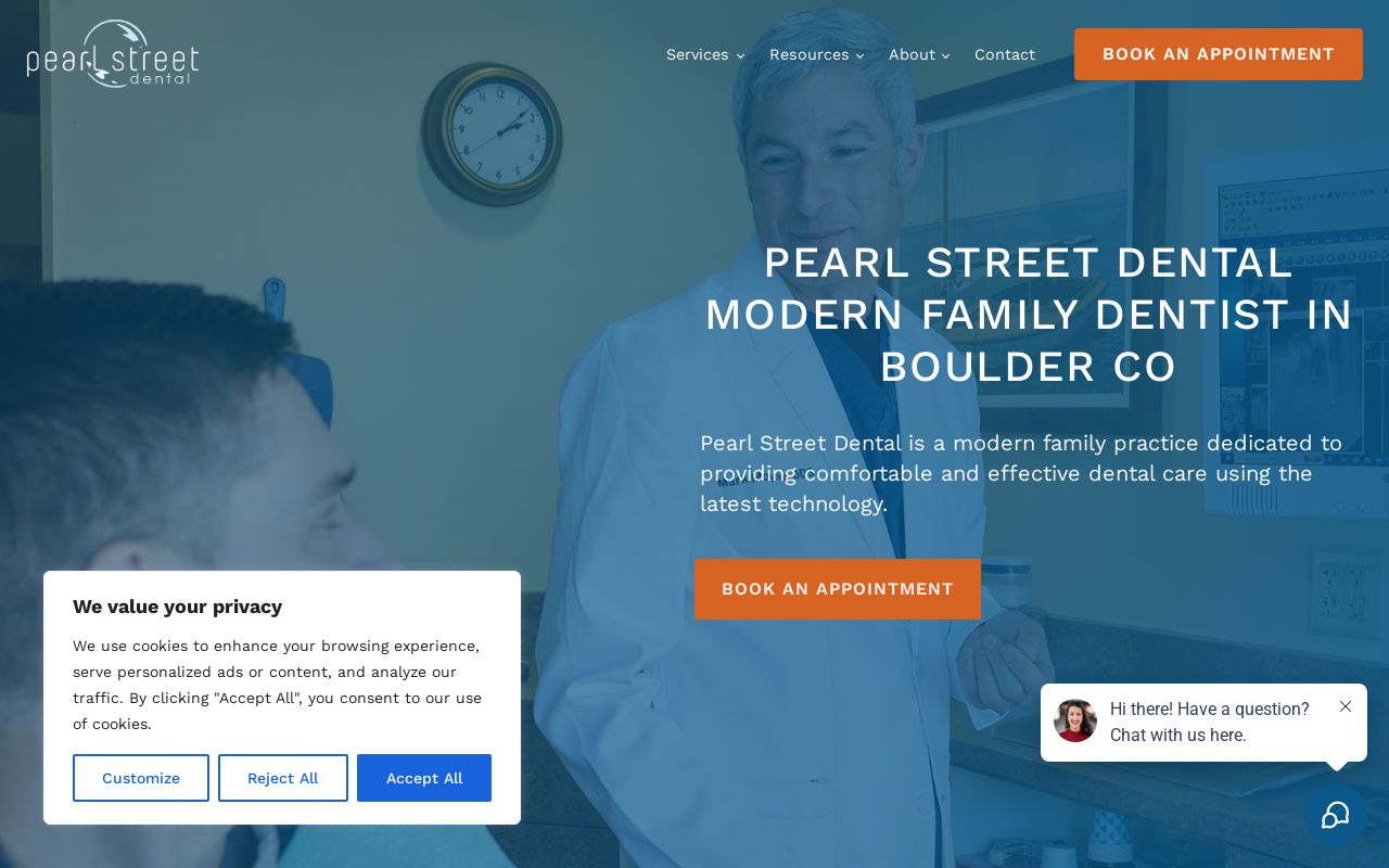 Pearl Street Dental — screenshot of their official website