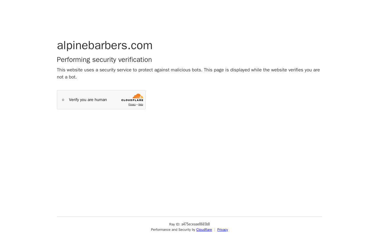 Alpine Barbers — screenshot of their official website