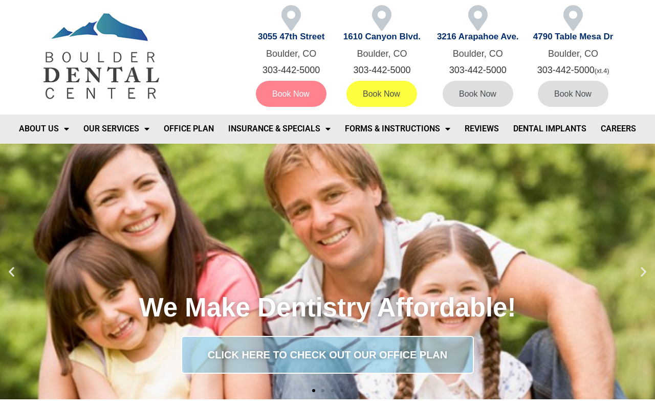 Boulder Dental Center — screenshot of their official website