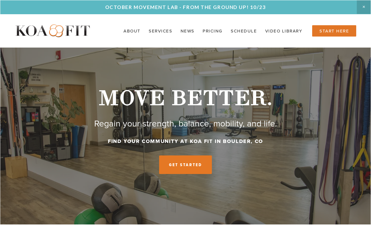 KOA Fit — screenshot of their official website