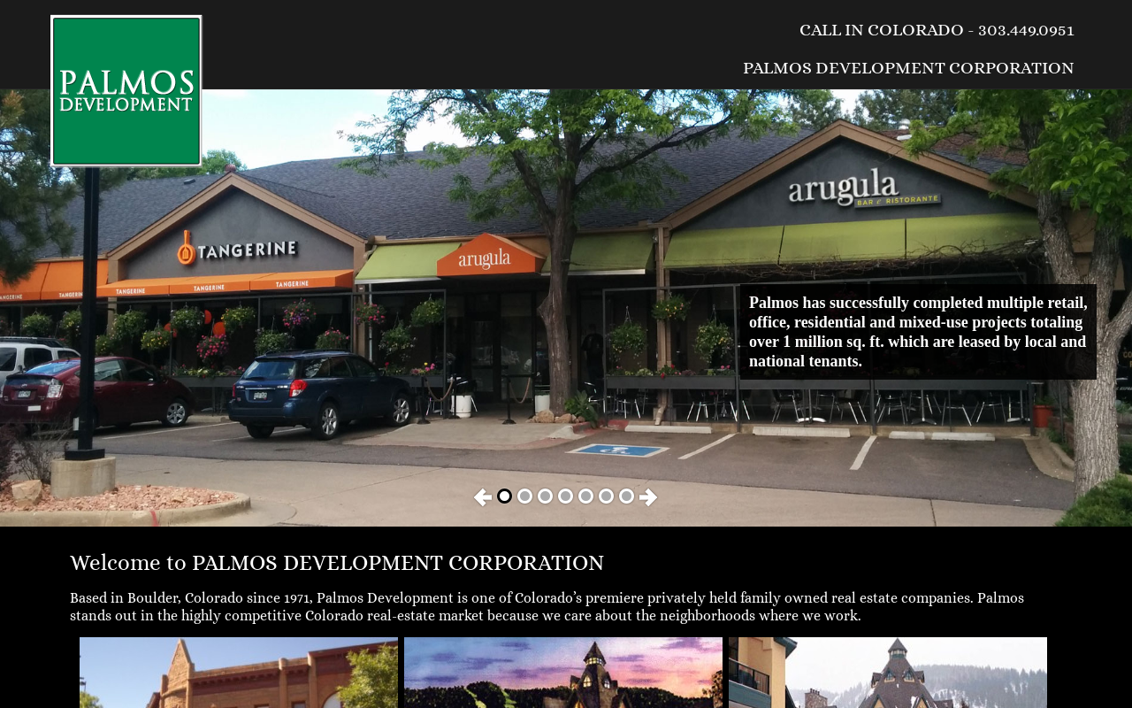 Palmos Development — screenshot of their official website