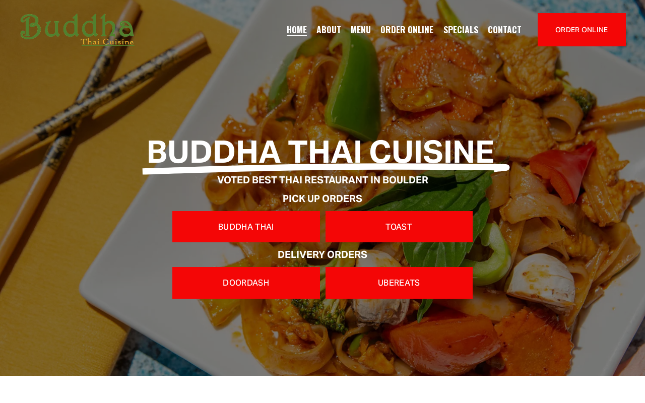Buddha Thai Cuisine — screenshot of their official website