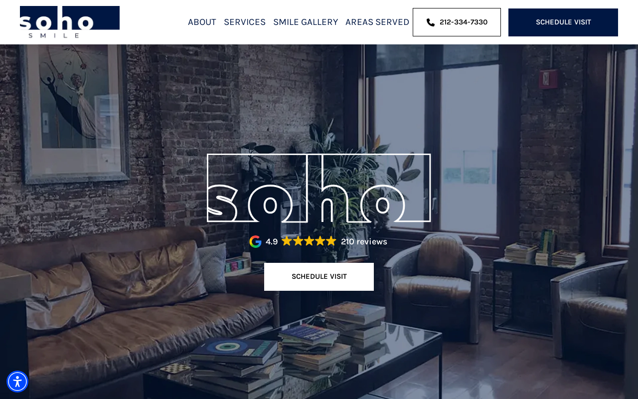 Soho Smile — screenshot of their official website