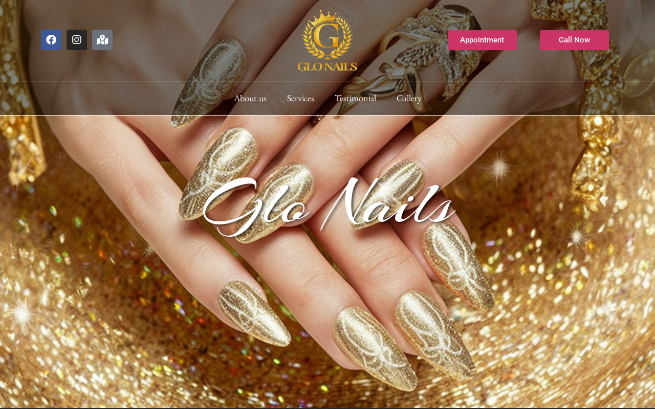Glo Nails — screenshot of their official website