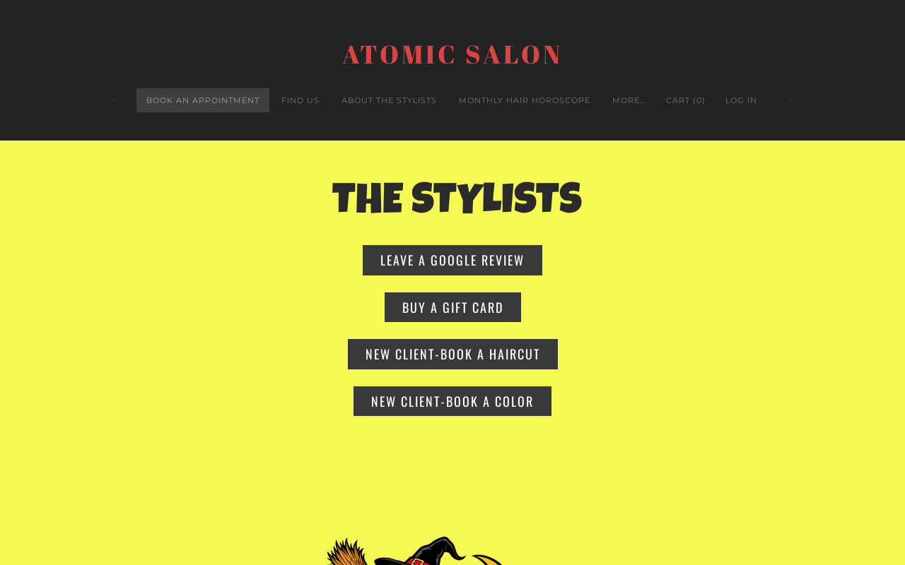 Atomic Salon — screenshot of their official website