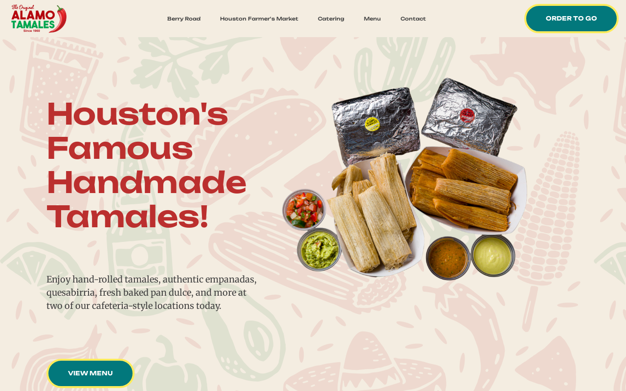 Alamo Tamale Company — screenshot of their official website