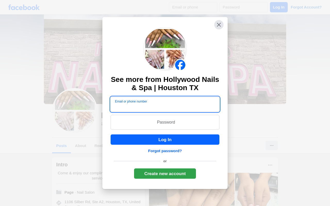 Hollywood Nails & Spa — screenshot of their official website