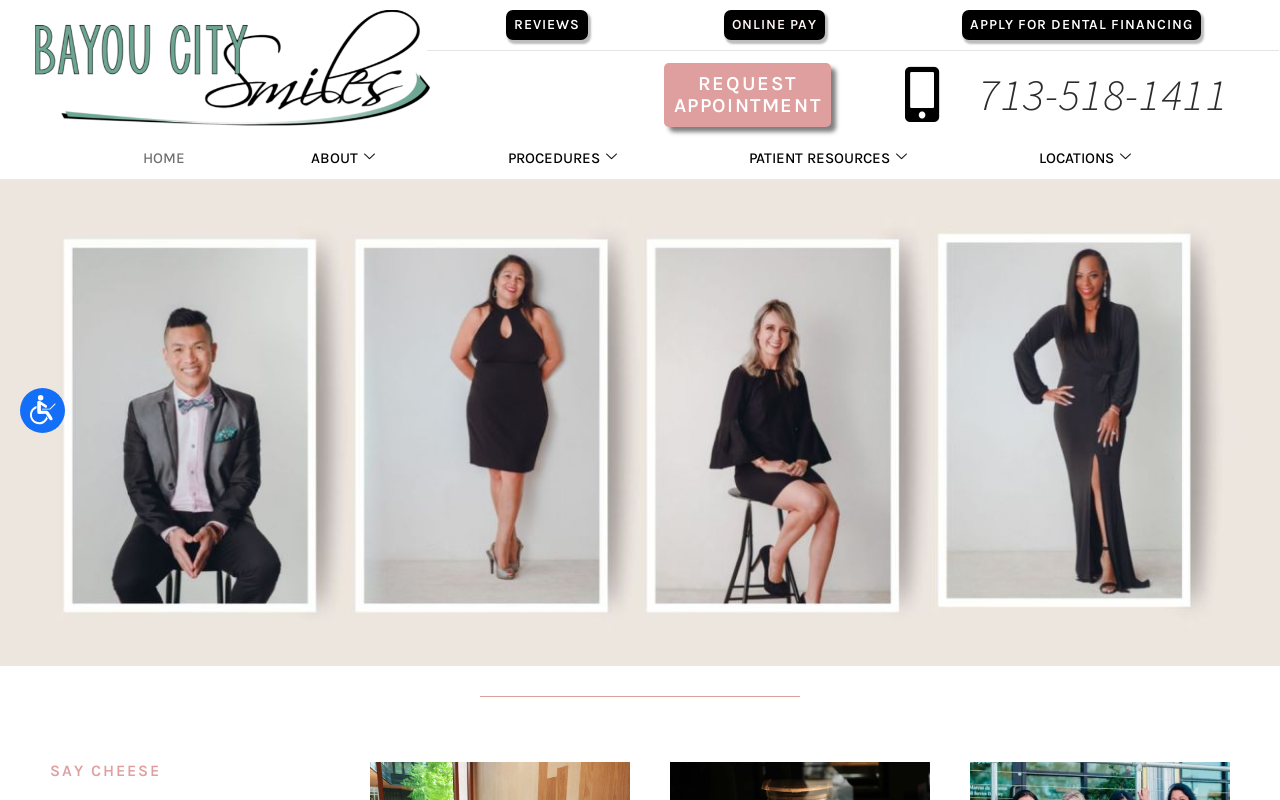 Bayou City Smiles — screenshot of their official website