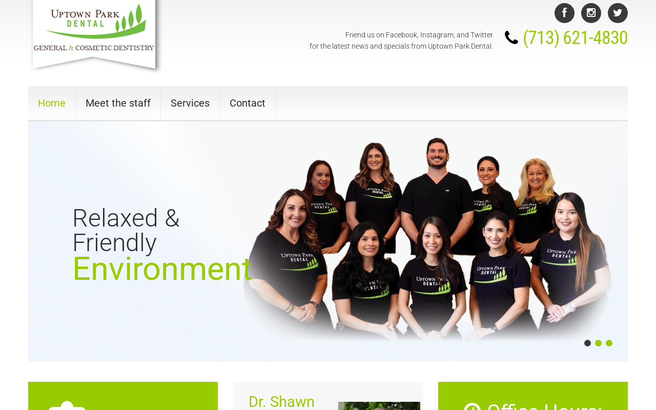 Uptown Park Dental — screenshot of their official website
