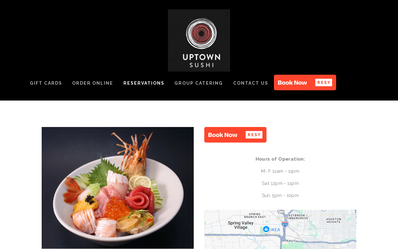 Uptown Sushi — screenshot of their official website