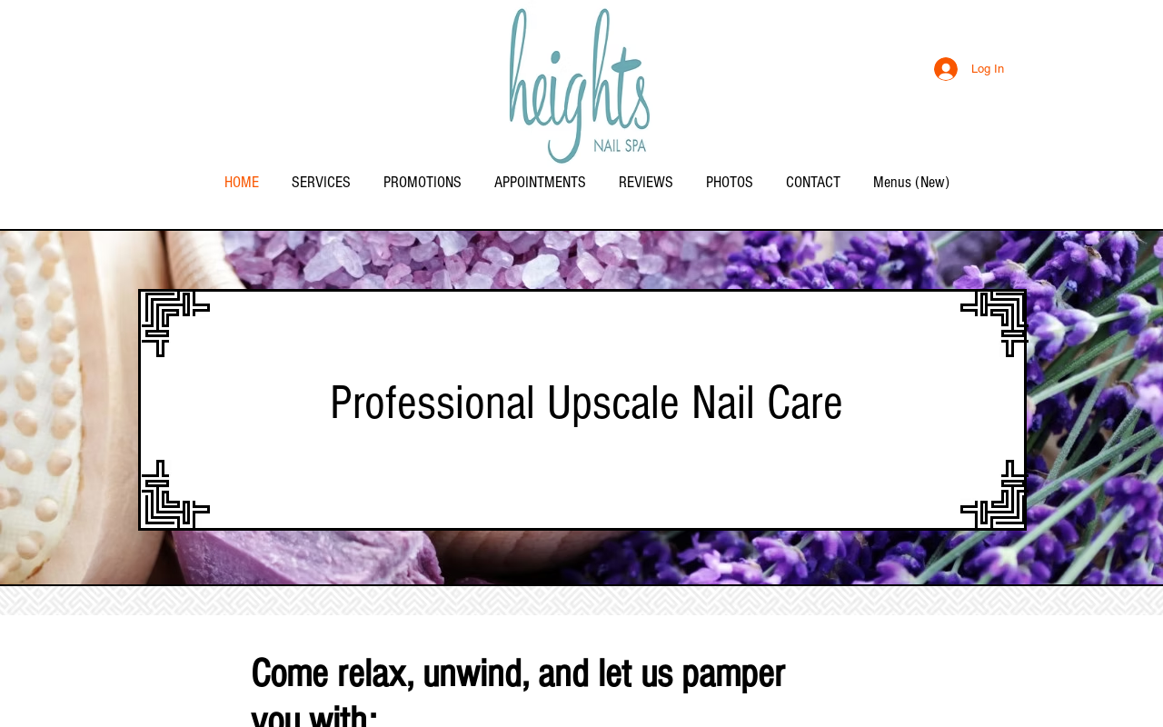 Heights Nail Spa — screenshot of their official website