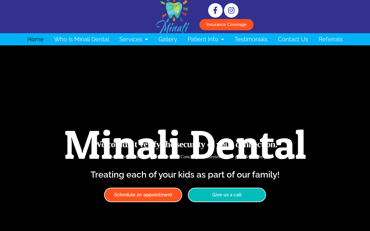 Minali Dental — screenshot of their official website