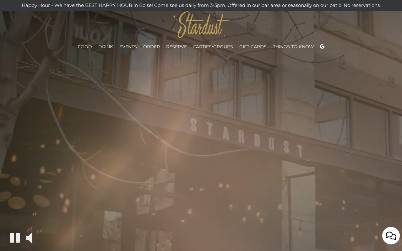 Stardust — screenshot of their official website