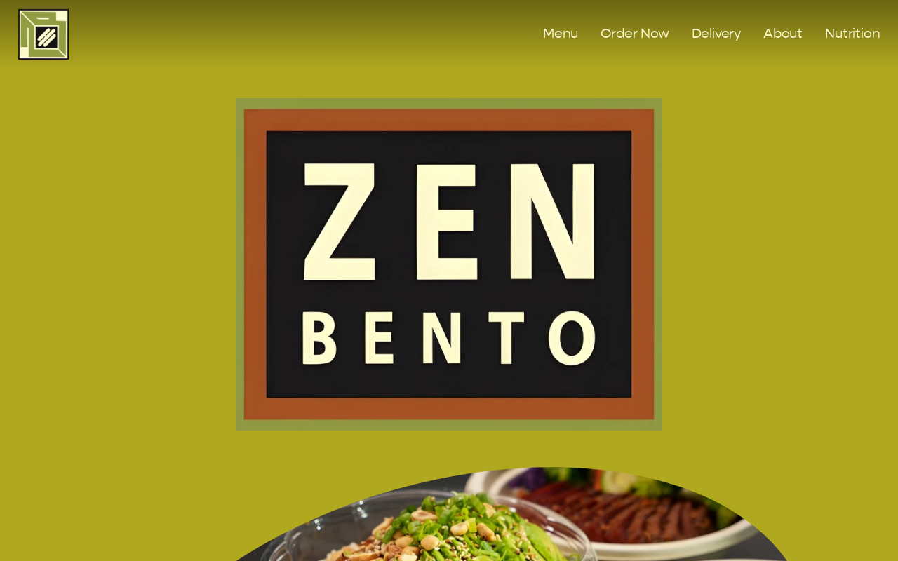 Zen Bento — screenshot of their official website