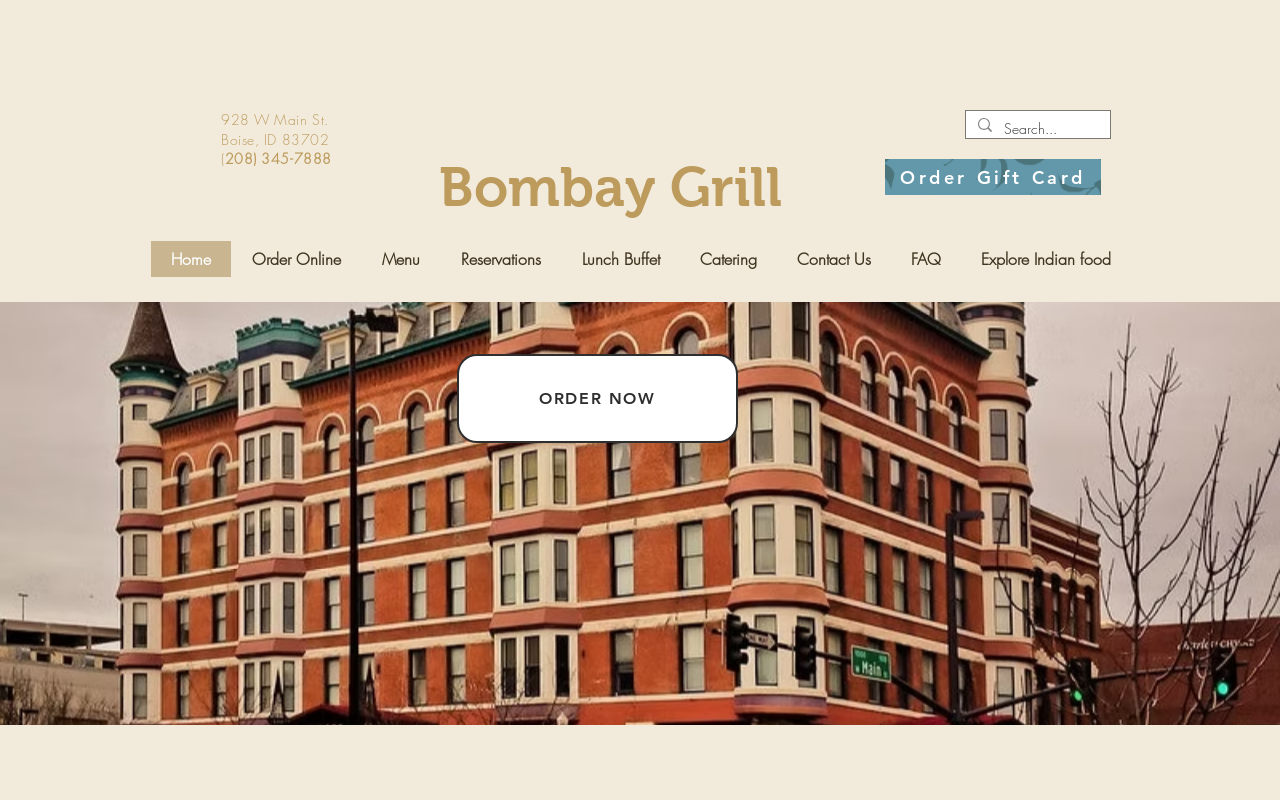 Bombay Grill — screenshot of their official website