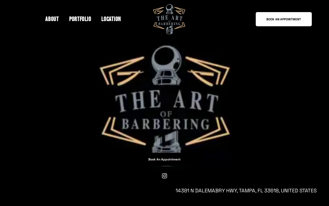 Art of Barbering — screenshot of their official website