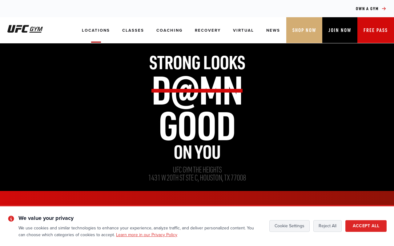 UFC Gym — screenshot of their official website