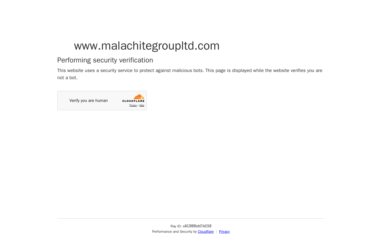 Malachite Group — screenshot of their official website