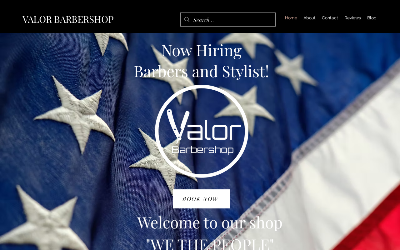 Valor Barber Shop — screenshot of their official website