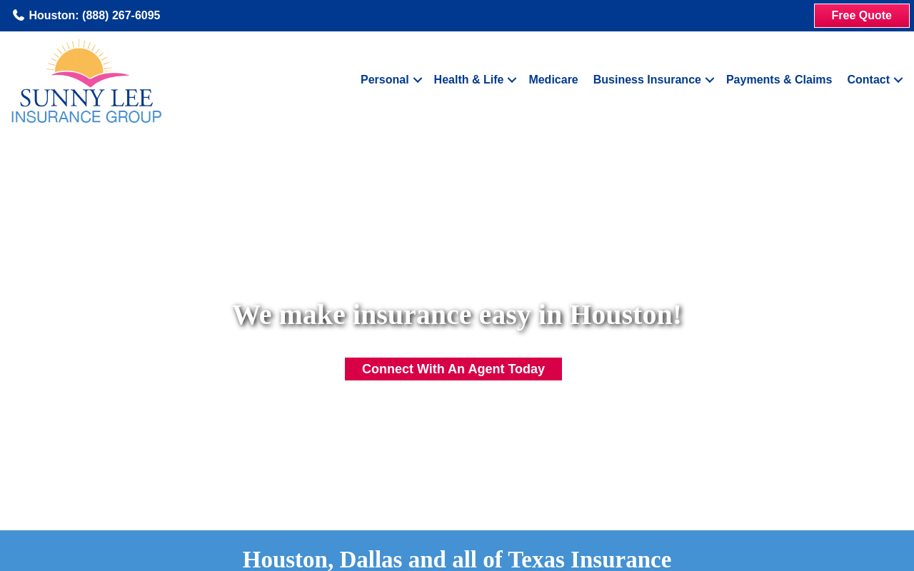 Sunny Lee Insurance — screenshot of their official website