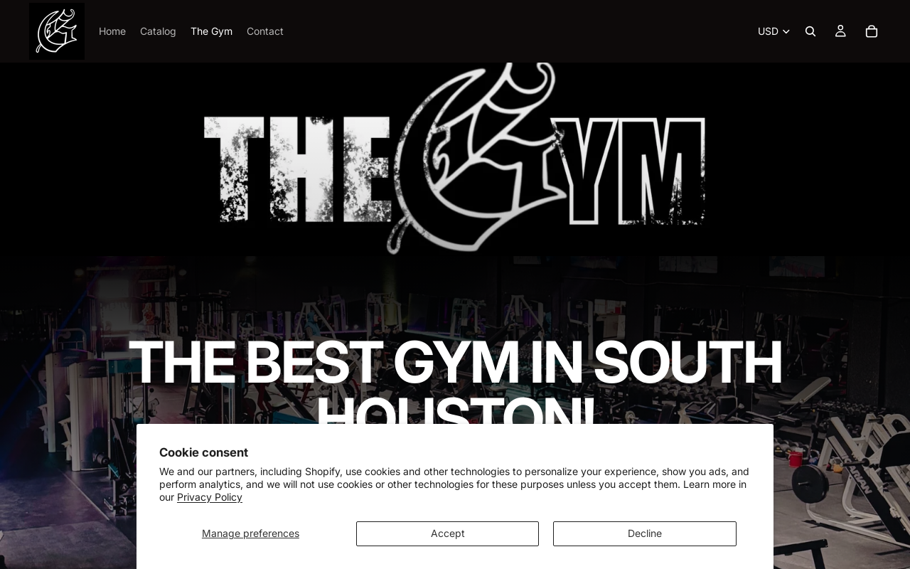 The Gym HTX — screenshot of their official website