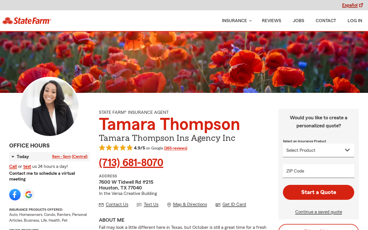 Tamara Thompson — screenshot of their official website
