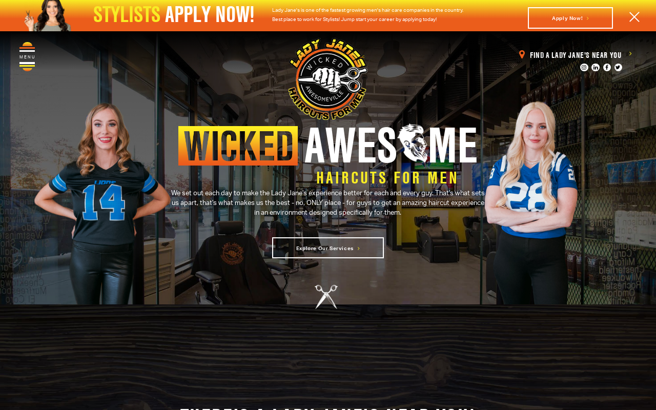 Lady Jane's — screenshot of their official website