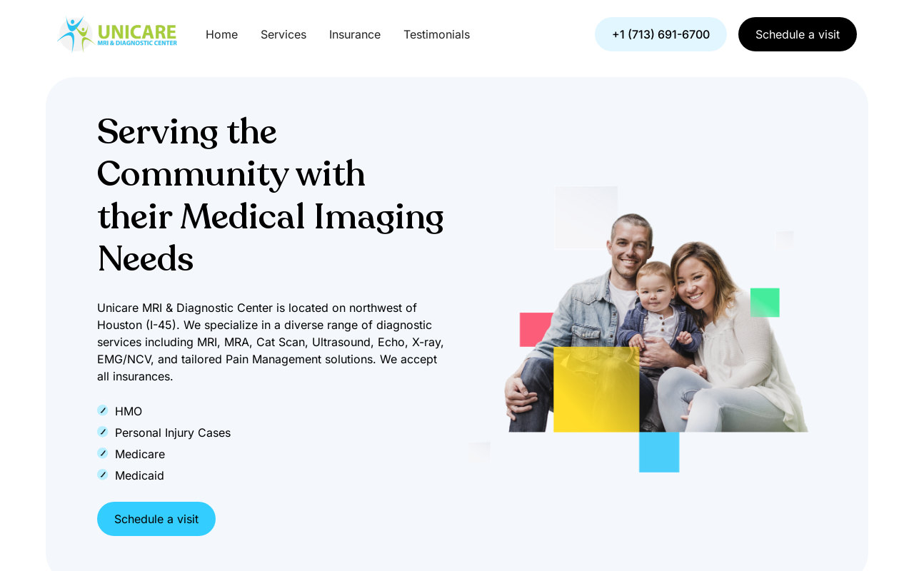 UniCare — screenshot of their official website