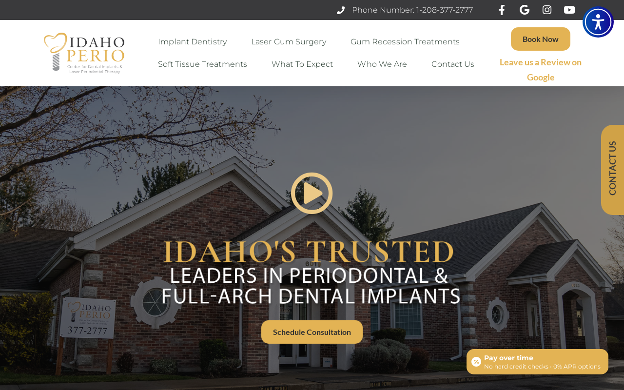 Idaho Perio — screenshot of their official website