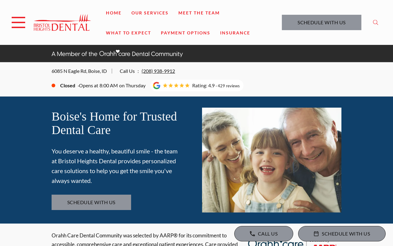Bristol Heights Dental — screenshot of their official website
