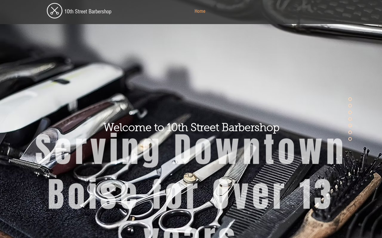 10th Street Barbershop — screenshot of their official website