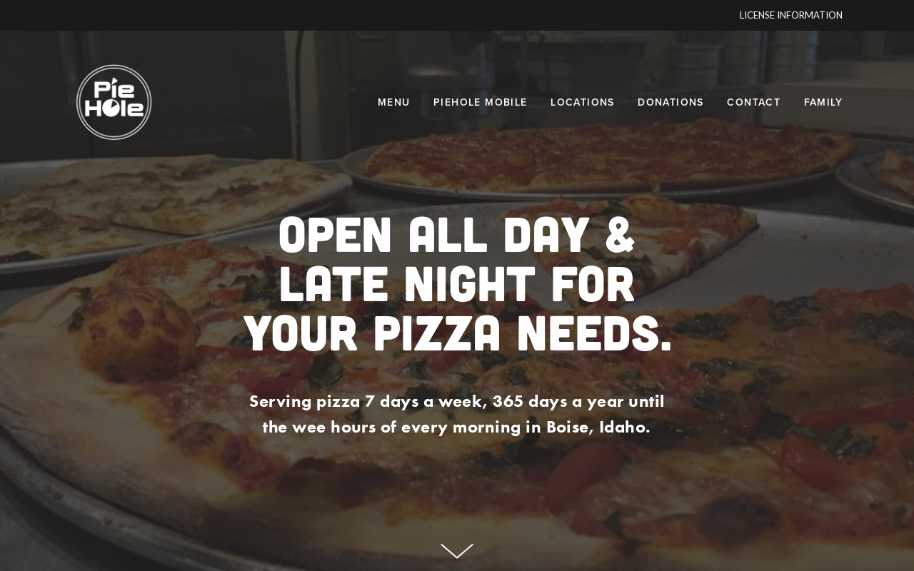 Pie Hole — screenshot of their official website