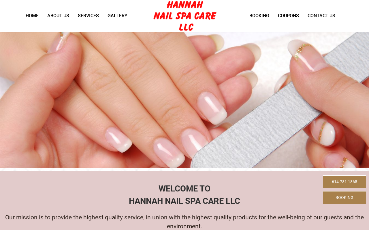 Hannah Nail & Spa — screenshot of their official website
