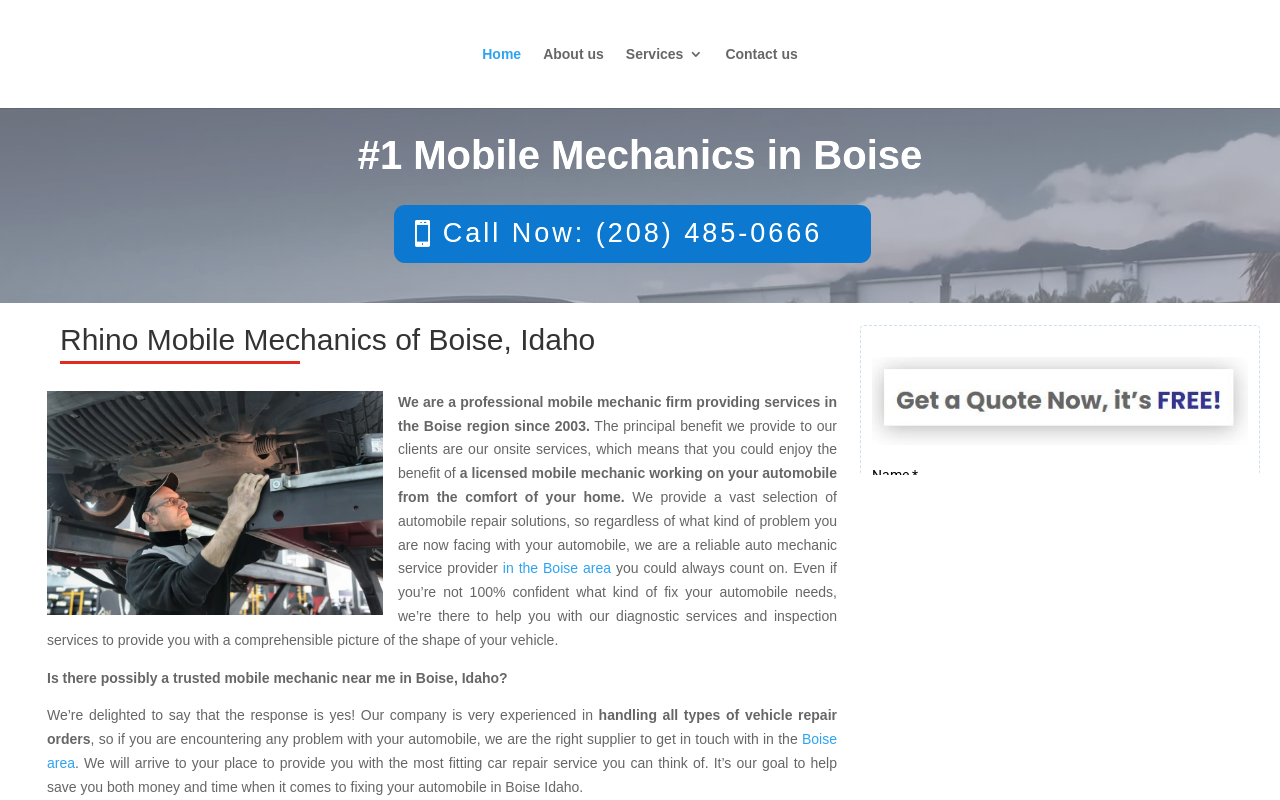 Rhino Mobile Mechanics of Boise — screenshot of their official website