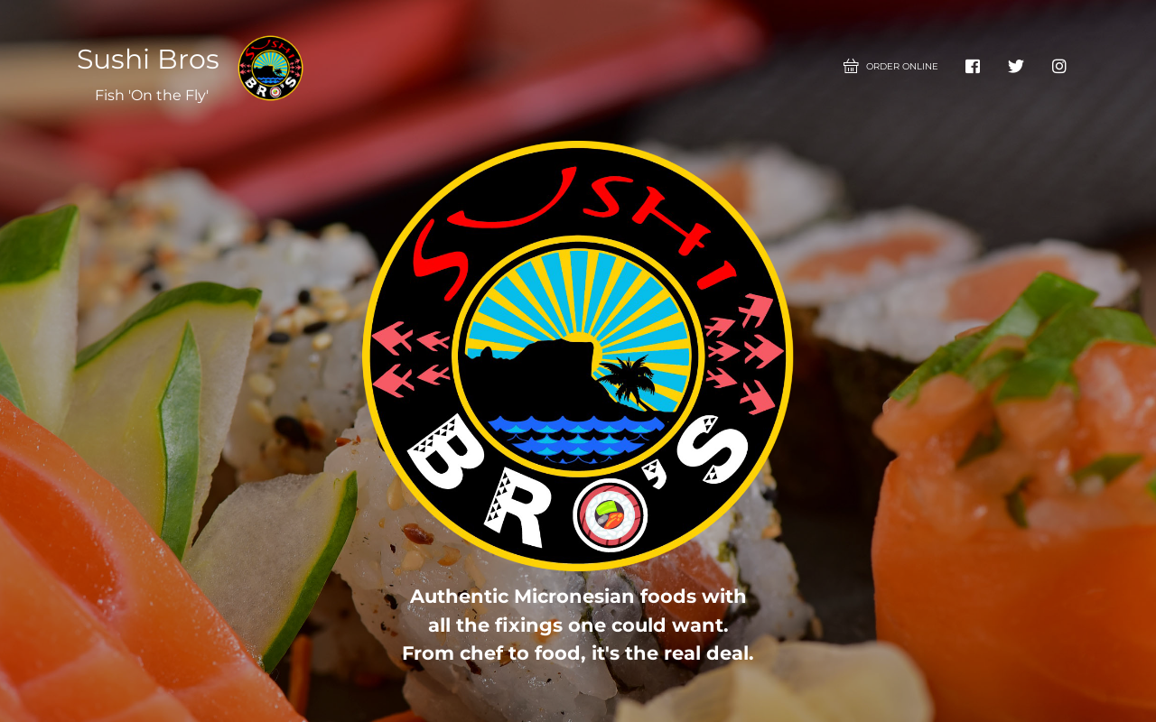 Sushi Bros — screenshot of their official website
