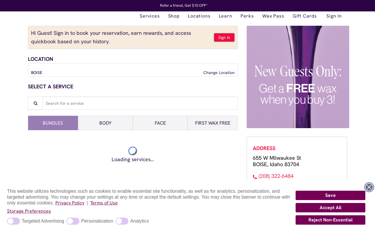 European Wax Center — screenshot of their official website