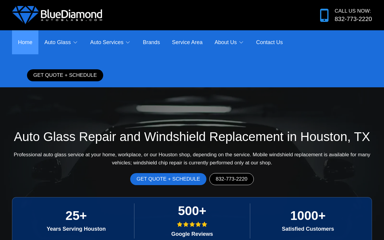 Blue Diamond Auto Glass — screenshot of their official website