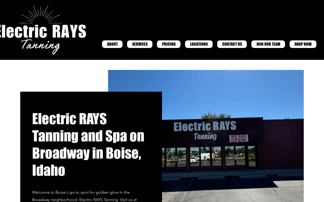 Electric Rays Tanning — screenshot of their official website