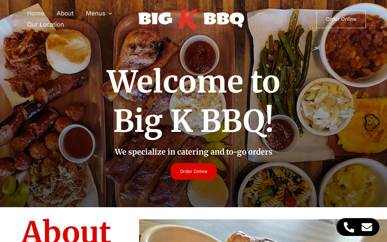 Big K BBQ — screenshot of their official website