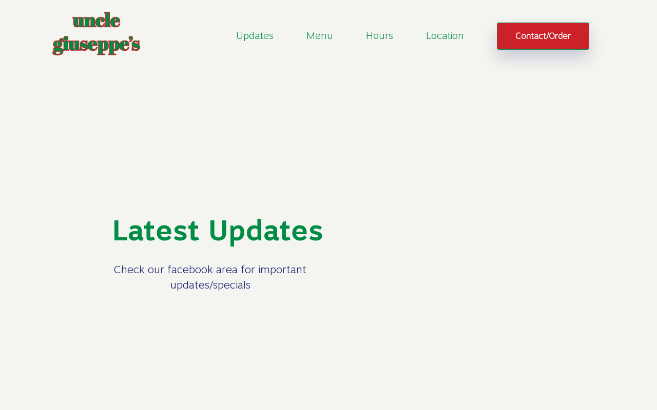 Uncle Giuseppe's — screenshot of their official website