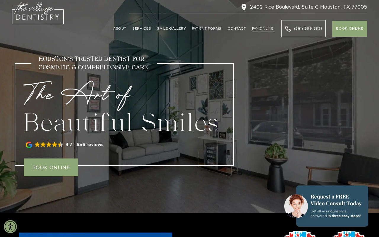The Village Dentistry — screenshot of their official website