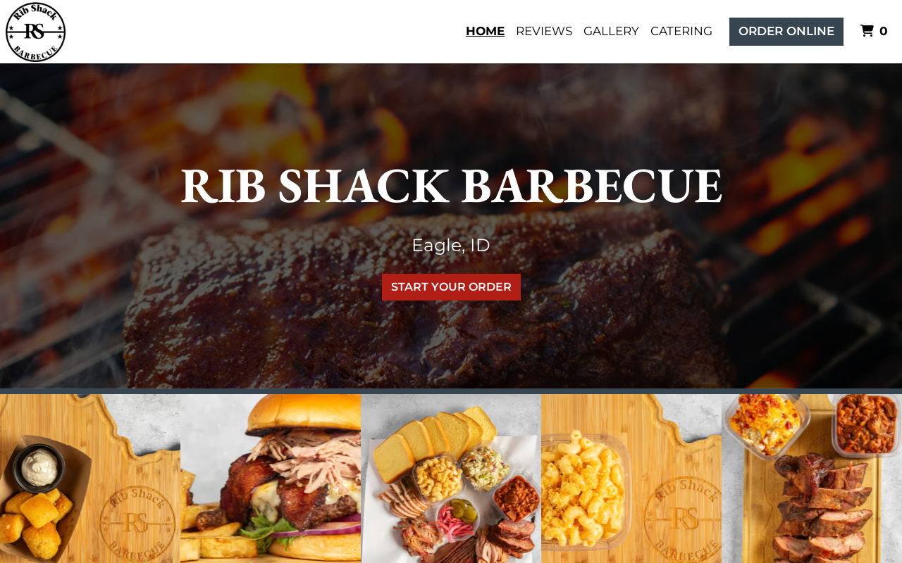 Rib Shack — screenshot of their official website