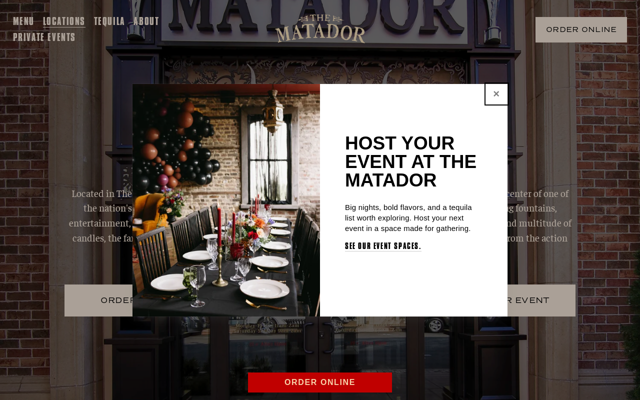 Matador Meridian — screenshot of their official website