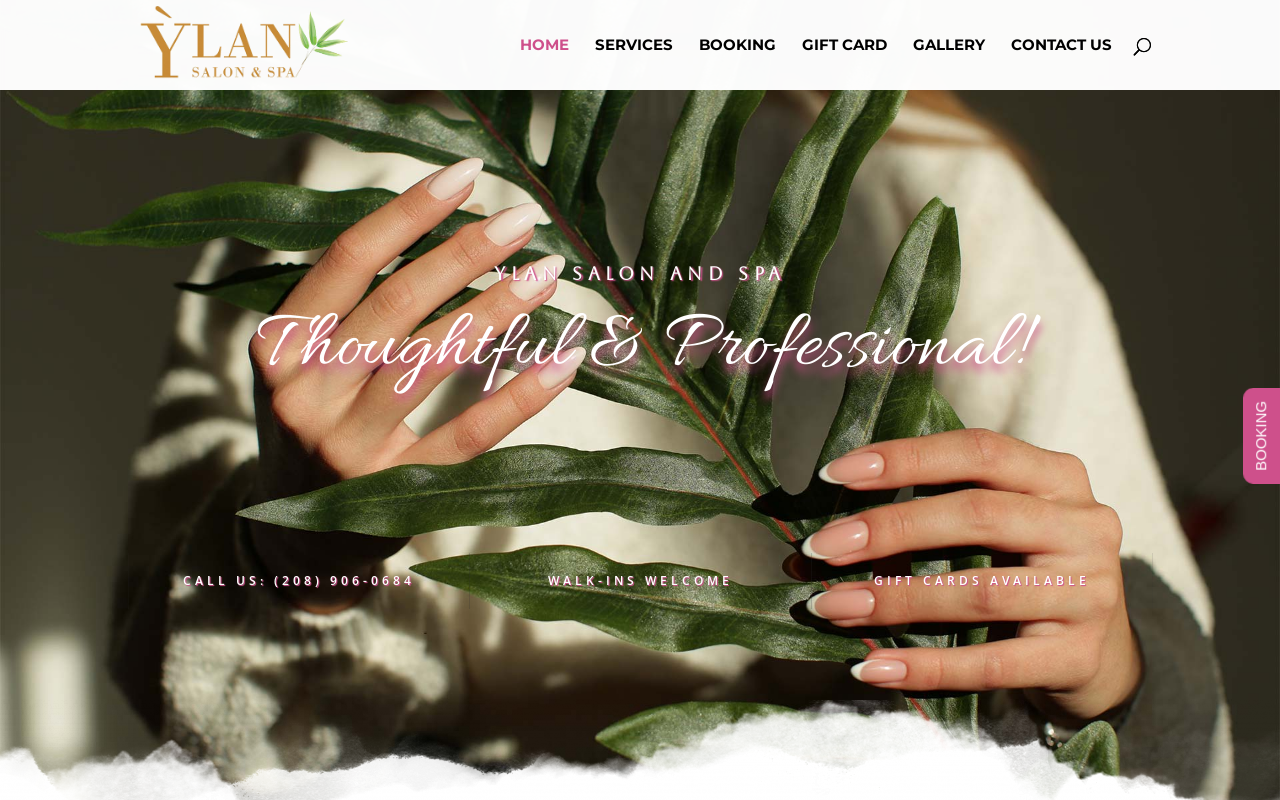 Ỳlan Salon & Spa — screenshot of their official website