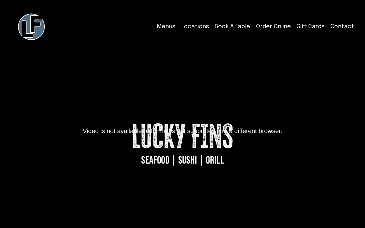 Lucky Fins — screenshot of their official website