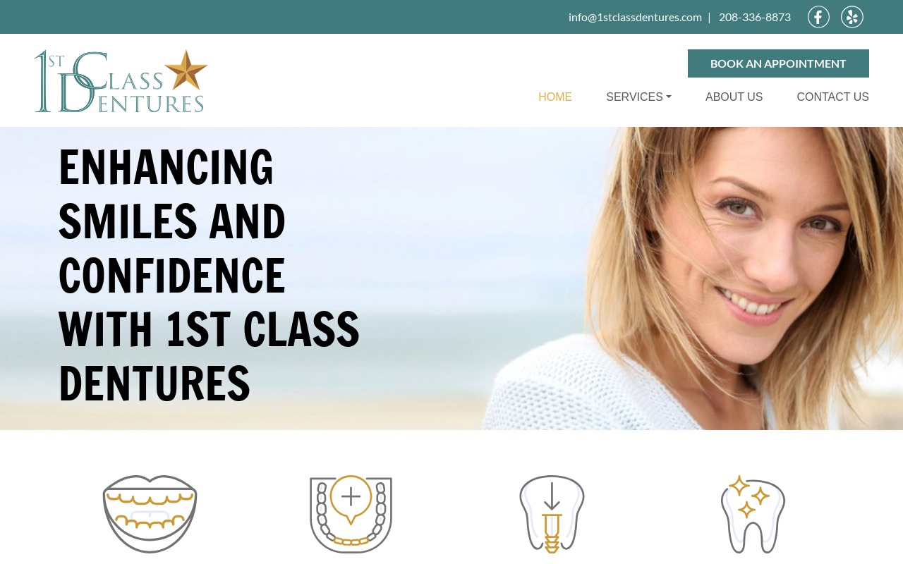 1st Class Dentures — screenshot of their official website